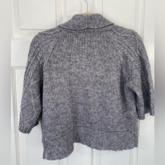 Chico’s women’s gray open front wool mohair cardigan short sleeve - Picture 3 of 4